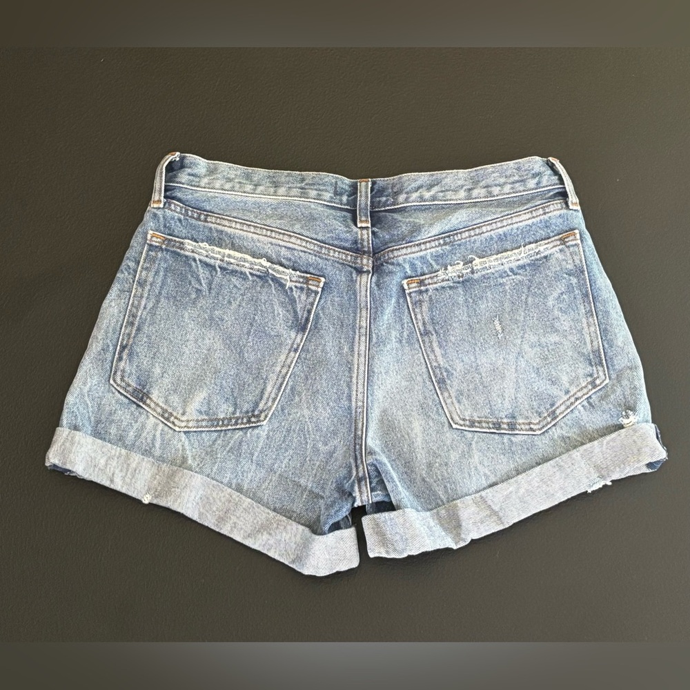 Women’s Abercrombie & Fitch The Boyfriend Short Mid Rise Denim Blue Jean Shorts - Picture 3 of 7